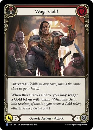 Wage Gold (Red) [HVY216] (Heavy Hitters)  Rainbow Foil