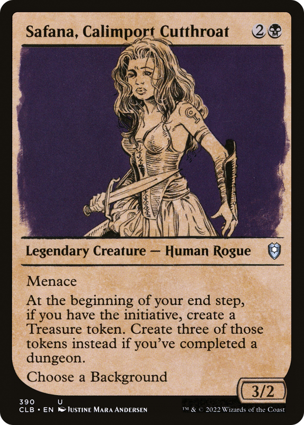 Safana, Calimport Cutthroat (Showcase) [Commander Legends: Battle for Baldur's Gate]