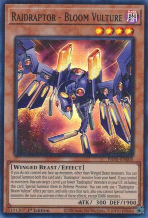 Raidraptor - Bloom Vulture (PHNI-EN005) - Phantom Nightmare 1st Edition