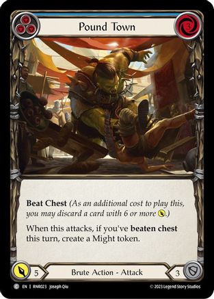Pound Town (Blue) [RNR023] (Rhinar Hero Deck)