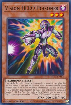 Vision HERO Poisoner (BLC1-EN083) - Battles of Legend: Chapter 1 1st Edition
