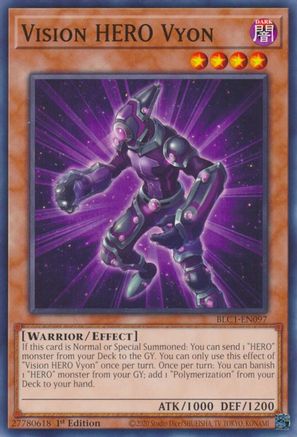 Vision HERO Vyon (BLC1-EN097) - Battles of Legend: Chapter 1 1st Edition
