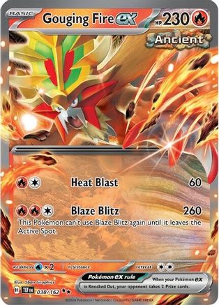 Gouging Fire ex (038/162) [Scarlet & Violet: Temporal Forces]