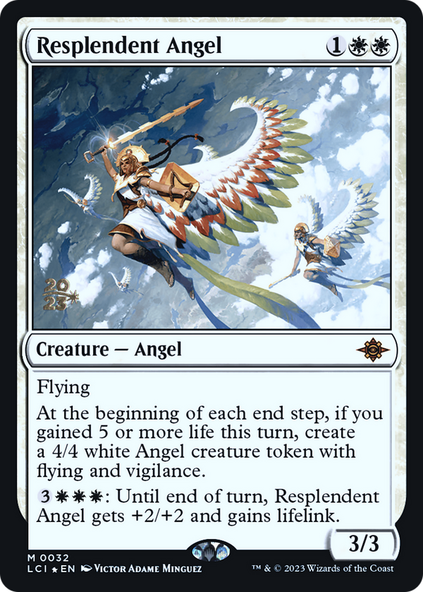 Resplendent Angel (LCI) [The Lost Caverns of Ixalan Prerelease Cards]