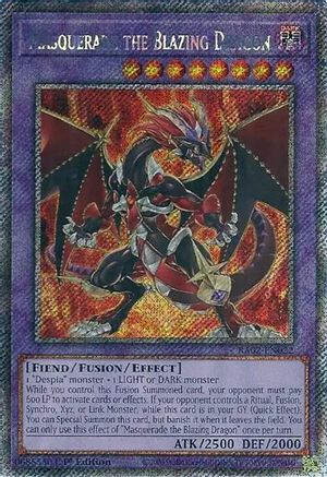 Masquerade the Blazing Dragon (Platinum Secret Rare) (RA02-EN022) - 25th Anniversary Rarity Collection II 1st Edition