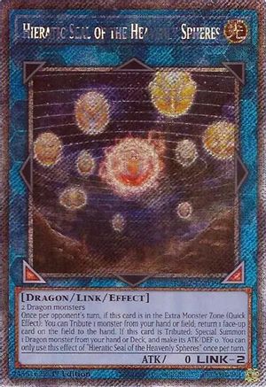 Hieratic Seal of the Heavenly Spheres (Platinum Secret Rare) (RA02-EN039) - 25th Anniversary Rarity Collection II 1st Edition