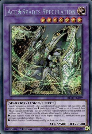 Ace Spades Speculation (BLTR-EN039) - Battles of Legend: Terminal Revenge 1st Edition