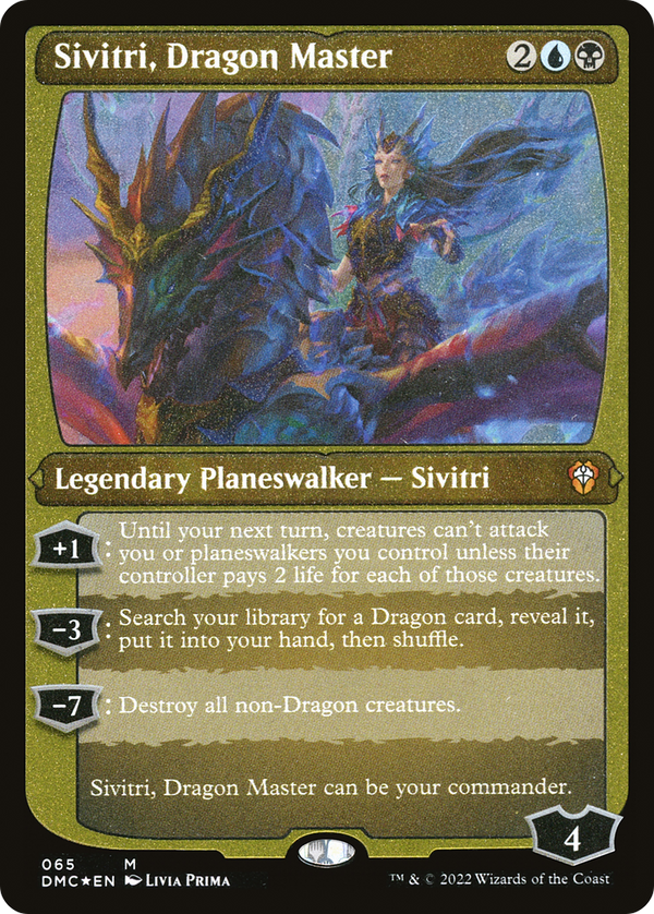 Sivitri, Dragon Master (Foil Etched) [Dominaria United Commander]