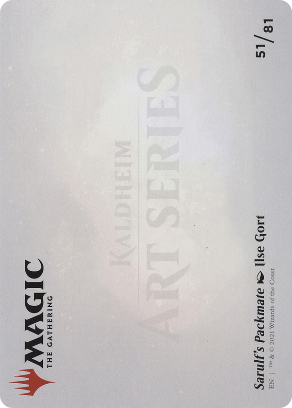Sarulf's Packmate // Sarulf's Packmate (ASKHM-051) - Art Series: Kaldheim (Borderless) Foil