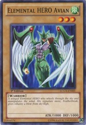 Elemental HERO Avian (LCGX-EN001) - Legendary Collection 2 1st Edition