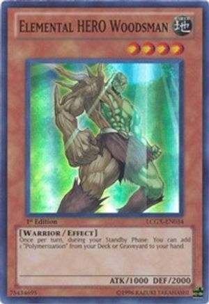 Elemental HERO Woodsman (LCGX-EN034) - Legendary Collection 2 1st Edition