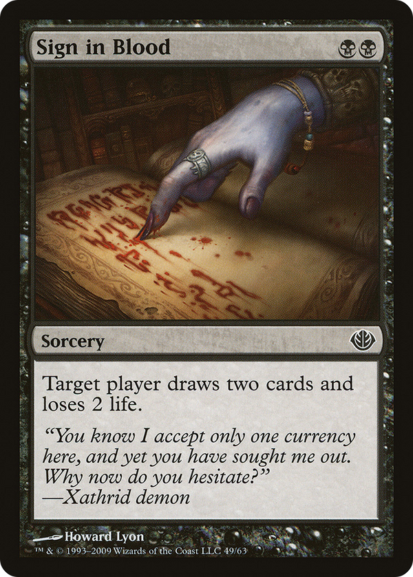 Sign in Blood [Duel Decks: Garruk vs. Liliana]