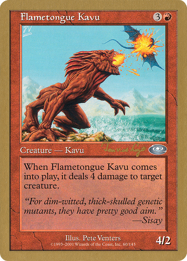Flametongue Kavu (Tom van de Logt) [World Championship Decks 2001]