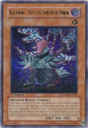 Blackwing - Vayu the Emblem of Honor (UTR) (ANPR-EN005) - Ancient Prophecy 1st Edition