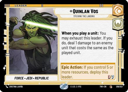 Quinlan Vos - Sticking the Landing (018/257) (018/257) [Twilight of the Republic]