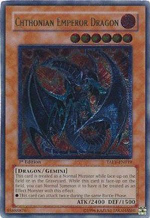 Chthonian Emperor Dragon (UTR) (TAEV-EN019) - Tactical Evolution 1st Edition