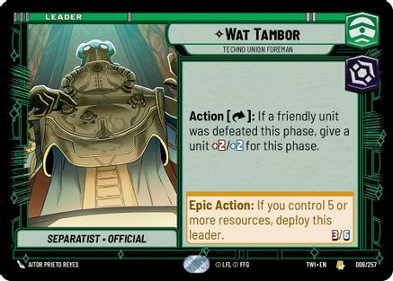 Wat Tambor - Techno Union Foreman (006/257) (006/257) [Twilight of the Republic]
