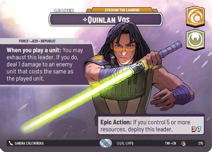 Quinlan Vos - Sticking the Landing (275) (Showcase) (275) [Twilight of the Republic]