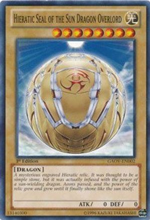 Hieratic Seal of the Sun Dragon Overlord (GAOV-EN002) - Galactic Overlord 1st Edition