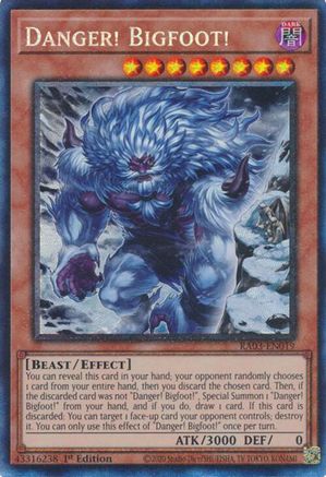 Danger! Bigfoot! (Alternate Art) (PCR) (RA03-EN019) - Quarter Century Bonanza 1st Edition