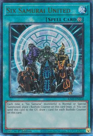 Six Samurai United (PUR) (RA03-EN054) - Quarter Century Bonanza 1st Edition