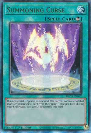 Summoning Curse (PUR) (RA03-EN057) - Quarter Century Bonanza 1st Edition