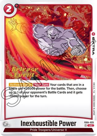Inexhaustible Power (FB04-025) - Ultra Limit Release Event Cards