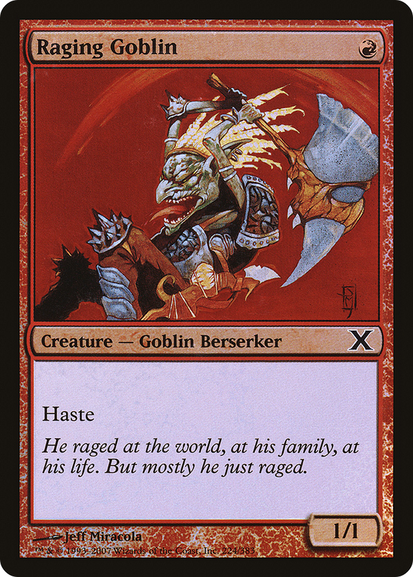Raging Goblin (10E-224★) - Tenth Edition Foil