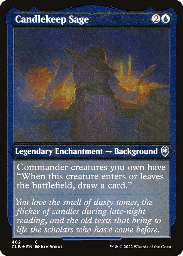 Candlekeep Sage (Foil Etched) [Commander Legends: Battle for Baldur's Gate]