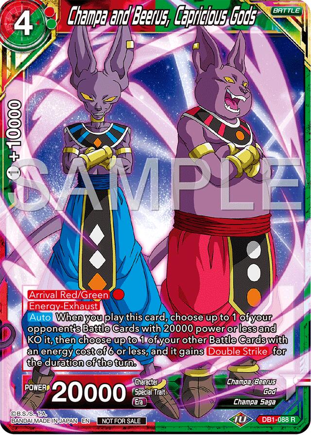 Champa and Beerus, Capricious Gods (Championship 2024 Finals Pack) (DB1-088) [Tournament Promotion Cards]