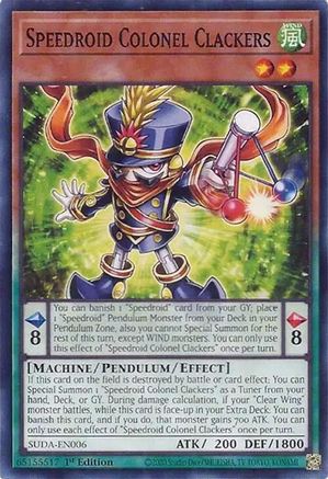Speedroid Colonel Clackers (SUDA-EN006) - Supreme Darkness 1st Edition