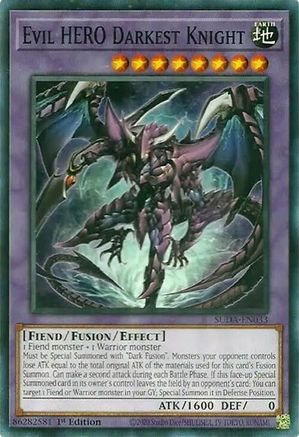 Evil HERO Darkest Knight (SUDA-EN033) - Supreme Darkness 1st Edition