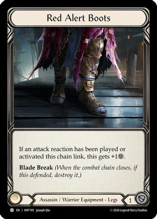 Red Alert Boots [HNT195] (The Hunted)  Cold Foil