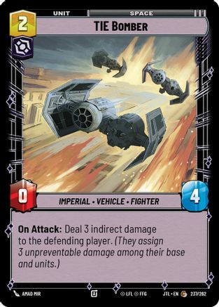 TIE Bomber (237/262) (237/257) [Jump to Lightspeed]