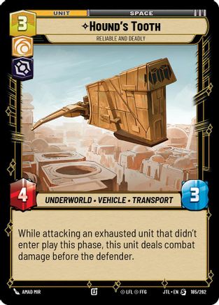 Hound's Tooth - Reliable and Deadly (185/262) (185/257) [Jump to Lightspeed]