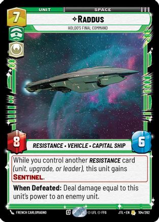 Raddus - Holdo's Final Command (104/262) (104/257) [Jump to Lightspeed]