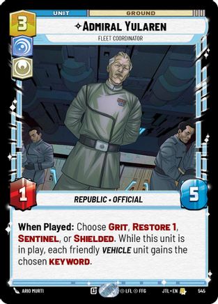 Admiral Yularen - Fleet Coordinator (545) (545) [Jump to Lightspeed]
