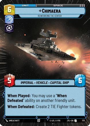 Chimaera - Reinforcing the Center (773) (Hyperspace Foil) (773) [Jump to Lightspeed]