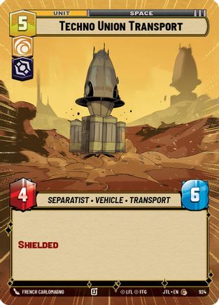 Techno Union Transport (924) (Hyperspace Foil) (924) [Jump to Lightspeed]