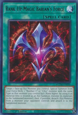 Rank-Up-Magic Barian's Force (MZTM-EN099) - Maze of the Master 1st Edition