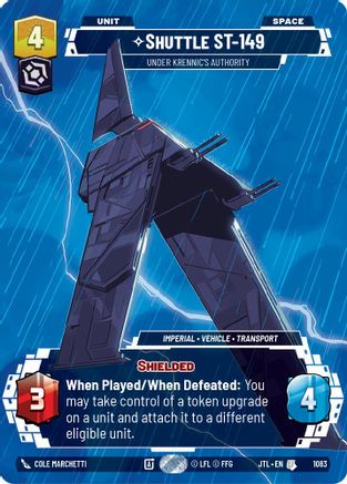 Shuttle ST-149 - Under Krennic's Authority (1083) (Prestige Foil) (1083) [Jump to Lightspeed]