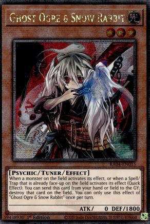 Ghost Ogre & Snow Rabbit (Quarter Century Secret Rare) (RA04-EN015) - Quarter Century Stampede 1st Edition