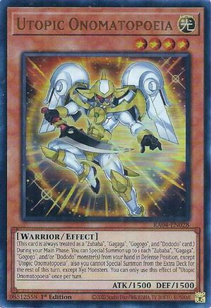 Utopic Onomatopoeia (UR) (RA04-EN028) - Quarter Century Stampede 1st Edition