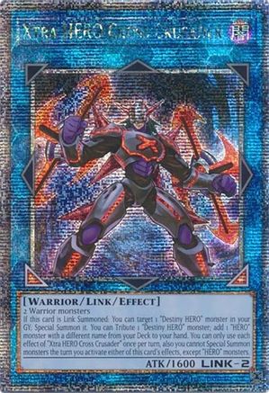 Xtra HERO Cross Crusader (Quarter Century Secret Rare) (RA04-EN076) - Quarter Century Stampede 1st Edition
