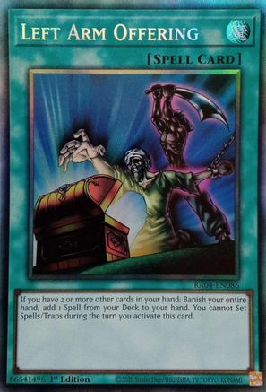 Left Arm Offering (PCR) (RA04-EN086) - Quarter Century Stampede 1st Edition