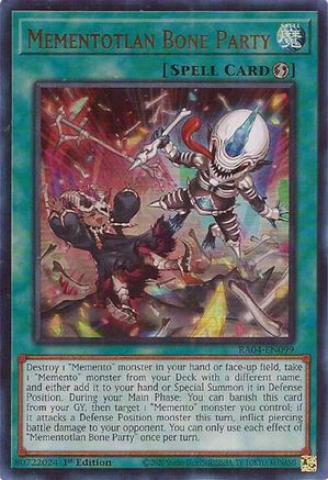 Mementotlan Bone Party (UR) (RA04-EN099) - Quarter Century Stampede 1st Edition