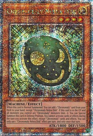 Chronomaly Nebra Disk (Quarter Century Secret Rare) (RA04-EN213) - Quarter Century Stampede 1st Edition