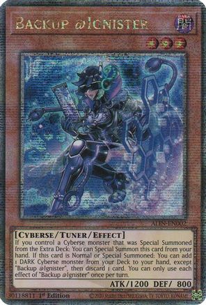 Backup @Ignister (Quarter Century Secret Rare) (ALIN-EN002) - Alliance Insight 1st Edition