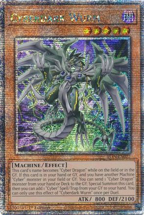 Cyberdark Wurm (Quarter Century Secret Rare) (ALIN-EN027) - Alliance Insight 1st Edition