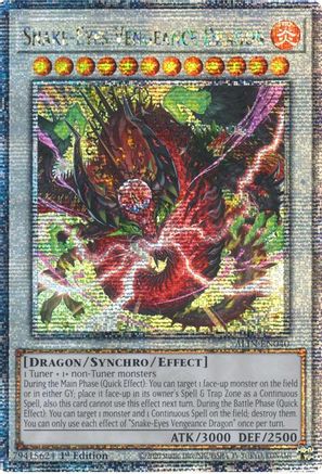 Snake-Eyes Vengeance Dragon (Quarter Century Secret Rare) (ALIN-EN040) - Alliance Insight 1st Edition